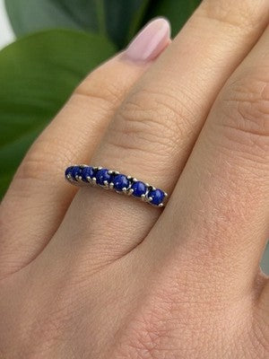 925 Sterling Silver Sodalite Ring Size 7