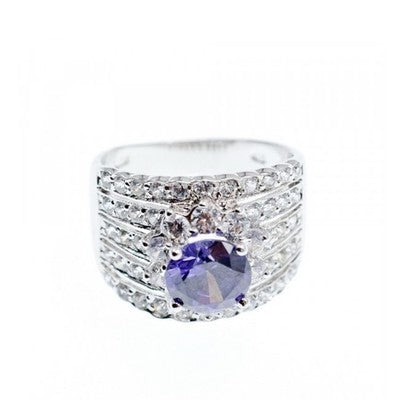 925 Sterling Silver CZ Ring Size 10
