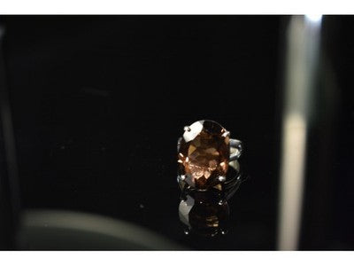 925 Sterling Silver Hessonite Ring Size 6.5