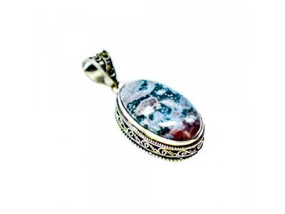 925 Sterling Silver Jasper Chain With Pendant