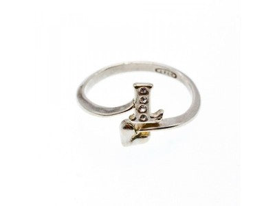 925 Sterling Silver CZ "Love" Ring Size 8