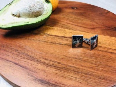 Men's Vintage 925 Siam Sterling Silver Cufflinks