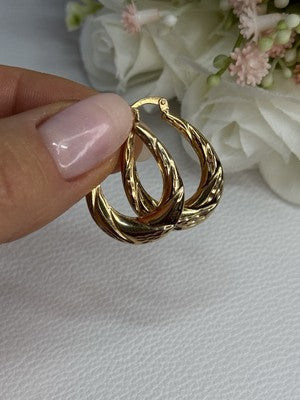 Elegant 925 Sterling Silver Gold Plated Earrings Length 1 Inch