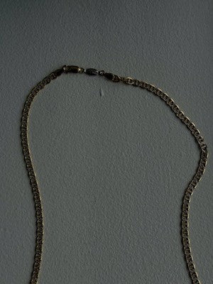 14K Yellow Gold & 925 Sterling Silver Italy Chain Necklace Length 20 in