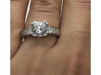 925 Sterling Silver CZ Ring Size 6.5