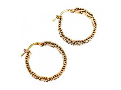 925 Sterling Silver Gold Plated Earrings Italy