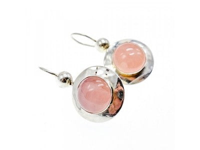 925 Sterling Silver Rose Quartz Earrings