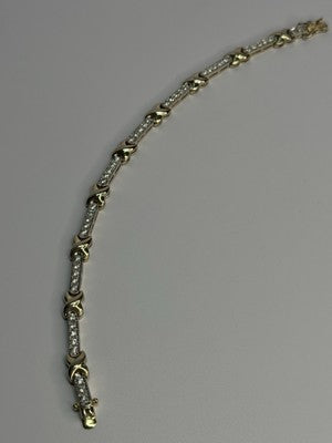 Elegant 925 Sterling Silver CZ Bracelet Length 7.5 Inch