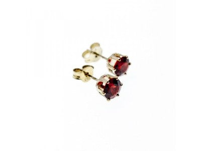 925 Sterling Silver Garnet Earrings