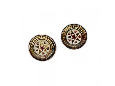 Vintage 925 Sterling Silver Engraving Stud Earrings