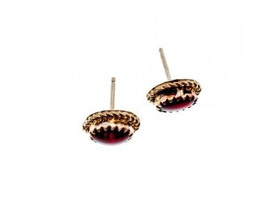 925 Sterling Silver Agate Stud Earrings