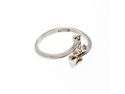 925 Sterling Silver CZ "Love" Ring Size 8