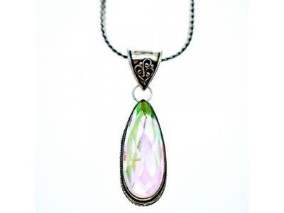 925 Sterling Silver Jewelry Glass Chain with Pendant