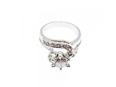 925 Sterling Silver White/Colorless CZ Ring Size 5.5