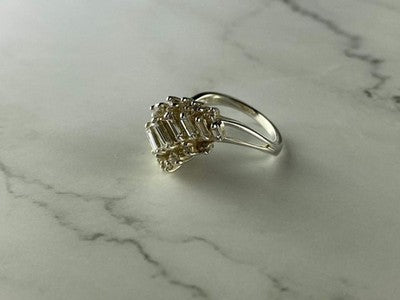 925 Sterling Silver CZ Ring Size 11.5