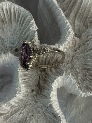 Kabana 925 Sterling Silver Amethyst Ring Size 5