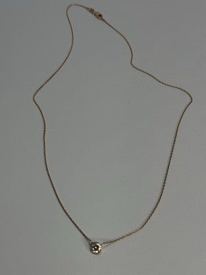 14K YELLOW GOLD DIAMOND 0.56 CARAT NECKLACE LENGTH 18 INCH