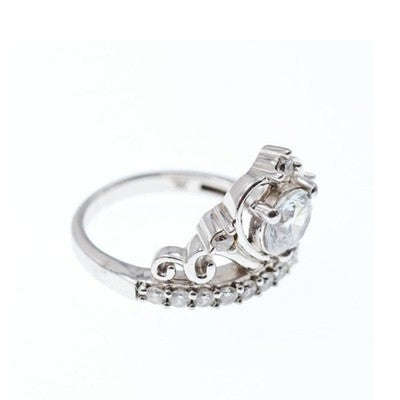 925 Sterling Silver CZ "Heart Of The Queen" Ring Size 7