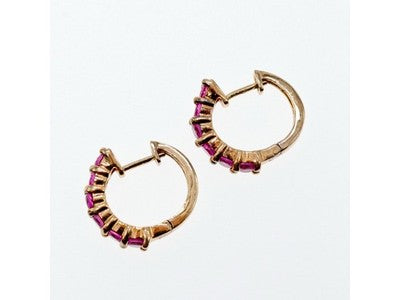 925 Sterling Silver Gold Plated Spinel Earrings