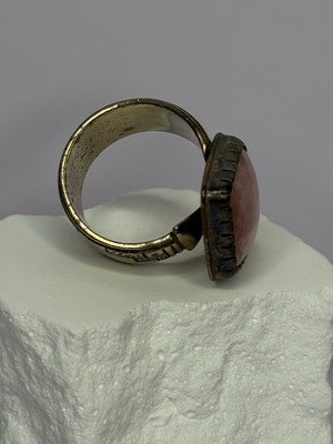 Vintage 925 Sterling Silver Morganite Ring Size 8