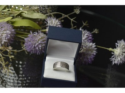 925 Sterling Silver CZ Band Ring Size 10