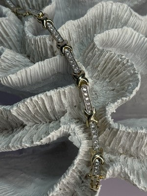 Elegant 925 Sterling Silver CZ Bracelet Length 7.5 Inch