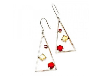 925 Sterling Silver Hessonite & Heliodor Earrings