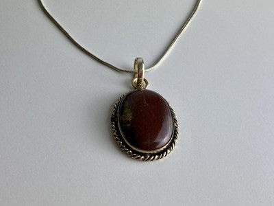 Vintage Chain with  Pendant Carnelian