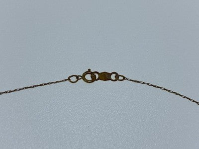 10 K Yellow Gold Amethyst & Diamond "Heart" Chain With Pendant