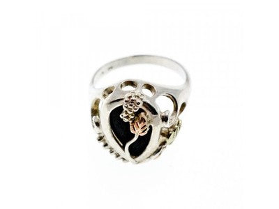 925 Sterling Silver Black Onyx Ring Size 6.5