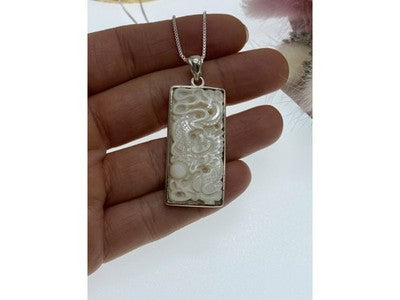 925 Sterling Silver Ivory Chain With Pendant