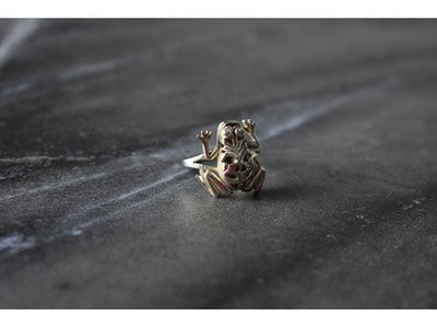 925 Sterling Silver "Frog" Ring Size 6.5