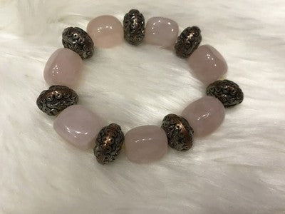 Bracelet with Pink Quartz