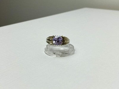 Vintage 925 Sterling Silver Amethyst Ring Size 11.75