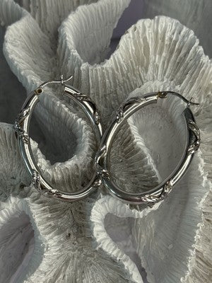 Classy 925 Sterling Silver Earrings Length 1.60 Inch