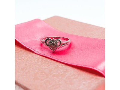 900 Platinum Sapphires "Heart" Ring Size 7