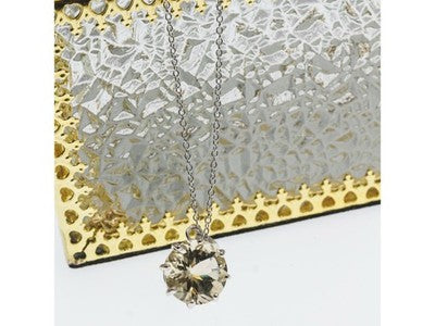 925 Sterling Silver Citrine Chain With Pendant
