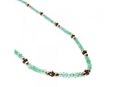 925 Sterling Silver Green Jade Necklace