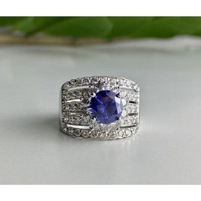 925 Sterling Silver CZ Ring Size 10