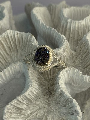 925 Sterling Silver Marcasite Ring Size 9.5