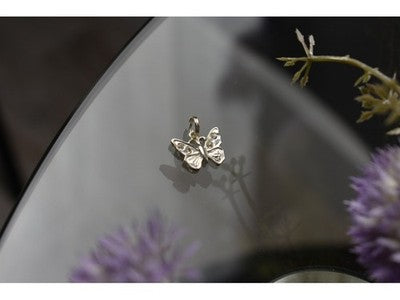 925 Sterling Silver CZ Butterfly Pendant