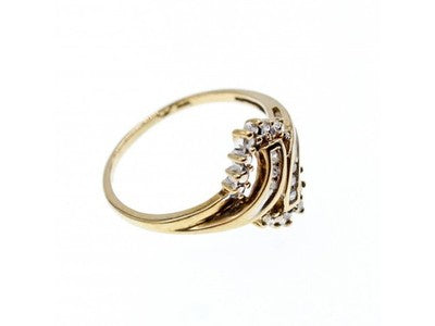 10K Yellow Gold Diamonds Ring Size 7.5