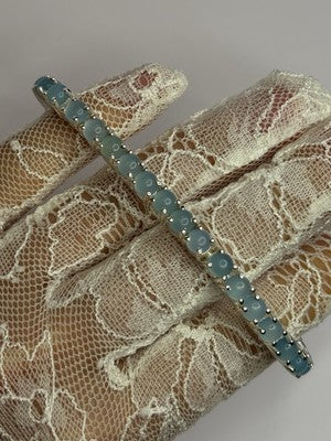 925 Sterling Silver Blue Moonstone Bracelet Length Min 7.5 Inch Max 8.5 Inch