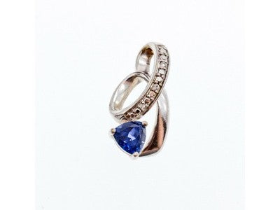 925 Sterling Silver London Blue Topaz Pendant