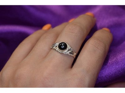 925 Sterling Silver Star Sapphire Ring Size 8