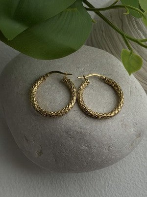 Made in Italy 10K Yellow Gold Hoop Earrings