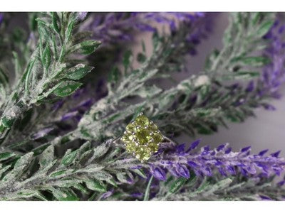 925 Sterling Silver Peridot Ring Size 8
