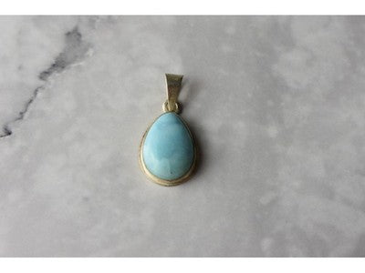 925 Sterling Silver Larimar Pendant