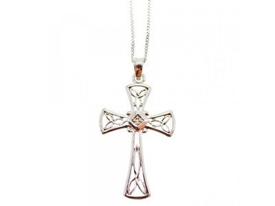 925 Sterling Silver Diamond Chain With Cross