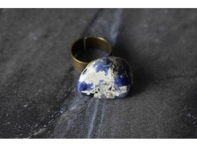 Designer's Ring with Sodalite Size 7.5